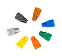 KICHOUSE Lot de 100 Capuchons De Câble Réseau Rj45 Plastique 0,6-0,65 Mm pour Connecteurs Ethernet Mixte Protection Anti-Flexion Et Rupture Usage Informatique Et Réseau