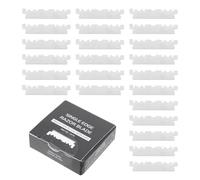 KICHOUSE Lot de 100 Lames de Rasoir de Sécurité en Acier Inoxydable Demi-Lames Tranchantes pour Rasage du Visage Coupe-Visage Antidérapant Adaptées pour Rasoirs Pliants Usage Quotidien