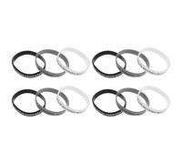 KICHOUSE Lot de 12 bracelets bibliques unisexes en silicone avec citations inspirantes pour adultes, fêtes de fin d'études, rassemblements religieux et quotidien