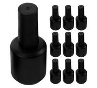 KICHOUSE Lot de 12 Flacons D'huile pour Ongles Vides en Verre Noir Mat 15 Ml avec Pinceau Long et Protection la Lumière pour Accessoires Nail Art