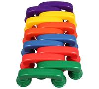 KICHOUSE Lot de 12 Jouets Récepteurs Téléphoniques en Plastique ABS Colorés Légers et Compacts Éducatif pour Tout-Petits Développement Auditif et Reconnaissance des Couleurs pour