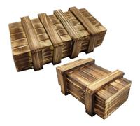 KICHOUSE Lot de 2 Boîtes à Énigmes en Bois Grand et Petit Modèle Coffrets à Compartiments Cachés Jouets Défi Éducatifs pour Garçon et Filles Stimulation Logique et Coordination