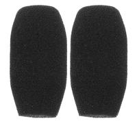 KICHOUSE Lot de 2 Bonnettes de Protection en Mousse pour Microphone Cravate, Pare-Vent Anti-Bruit 48X22X12 MM, Compatibles Mini-Micros, Accessoires pour Enregistrements et Présentations,