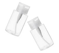 KICHOUSE Lot de 2 Bouteilles Petg Rechargeables de 300ml pour Voyage, Flacons Vides Réutilisables Adaptés Nettoyant pour Ongles L'eau Micellaire