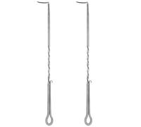 KICHOUSE Lot de 2 Crochets à Viande pour Barbecue : spatule à Steak en Acier Inoxydable - Outil Robuste pour Retourner Les Aliments, comme Les côtes levées et l’épaule de Porc, sur fumoir ou