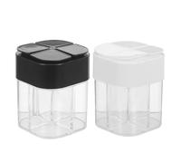 KICHOUSE Lot de 2 Distributeurs D'épices en Pp, Design Multicompartment Étanche, pour Camping, Randonnée, Voyage Cuisine Extérieure