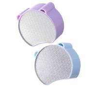 KICHOUSE Lot de 2 Épilateurs Portatifs Double Face en Abs pour Femmes, Gomme à Cheveux Compacte Violette et Bleue, Épilation et Limage des Jambes, Bras et Dos, Outil D'épilation Manuel