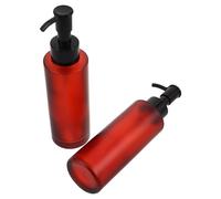 KICHOUSE Lot de 2 Flacons Distributeurs Verre Ambré 100 Ml Étanches pour Huile Démaquillante, Flacons à Pompe Airless Rechargeables, Bouteilles Cosmétiques pour Soins Visage et