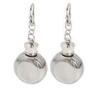 KICHOUSE Lot de 2 Flasques à Vin en Acier Inoxydable 1 Oz avec Porte-clés, Compactes et Faciles à Nettoyer, pour Activités de Plein Air et Randonnée