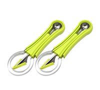 KICHOUSE Lot de 2 Set de Set de Outils Multifonctionnels pour Cueillette de Pastèque en Acier Inoxydable Poignée Ergonomique Portable, pour Voyages et Présentations Créatives