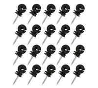 KICHOUSE Lot de 20 Isolateurs Annulaires à Visser pour Poteaux en Bois, Isolateurs Électriques en Pom Isolation Renforcée et Installation Facile