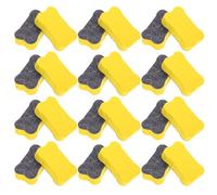 KICHOUSE Lot de 24 Effaceurs à Sec en Eva Feutrine, Forme Os, 7x4x2 Cm, Couleur Jaune, Légers et Multifonctionnels pour Tableaux Blancs, Accessoires Scolaires pour Garçon et Filles et