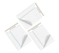 KICHOUSE Lot de 3 Agendas Journaliers Non Datés Bloc-Notes Liste de Contrôle Planificateurs Quotidiens en Format Portable pour Bureau et Organisation Personnelle