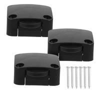 KICHOUSE Lot de 3 Interrupteurs de Porte pour Lumière de Placard 2A 12V-250V Commutateur Automatique pour Armoire et Garde-Robe en Matériau Ignifuge Noir 6 Vis de Fixation Contrôle