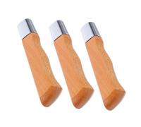 KICHOUSE Lot de 3 Manches de Couteau de Chef en Bois Dur Naturel Grosse Taille Forme Ergonomique Antidérapante Accessoires de Remplacement pour Couteaux Cuisine Usage Quotidien et