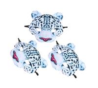 KICHOUSE Lot de 3 Masques Demi-Visage Léopard en EVA Accessoires de Costume D’Halloween Légers et Respirants Demi-Masques pour Bal Masqué Carnaval et Soirées Déguisées