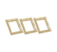 KICHOUSE Lot de 3 Petits Cadres Photo Vintage en Résine Dorée, Cadres Miniatures Décoratifs pour Maison de Poupée, Accessoires Baroques pour Décoration Intérieure ou Photographie Miniature