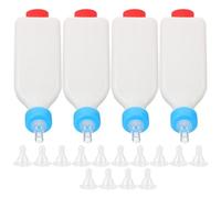 KICHOUSE Lot de 4 biberons Suspendus à l'envers pour agneaux et chevreaux, avec 14 tétines - 800 ML / 27 oz - Distribution Facile du Lait