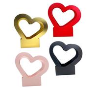 KICHOUSE Lot de 4 Boîtes à Fleurs de Cœur en Carton Rigide, Élégantes et Résistantes, pour Bouquets de Fleurs et Petits Chrysanthèmes la Maison ou Chez le Fleuriste