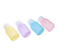 KICHOUSE Lot de 4 Bouteilles en Plastique à Large Embouchure Noeud Décoratif, Faciles à Nettoyer, Rangement Créatif Voyages