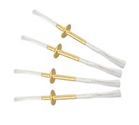 KICHOUSE Lot de 4 Mèches de Lampe à Huile en Alliage Support de Tube Mèches Épaisses pour Lampe à Pétrole Compatibles de Fête et Cérémonies Accessoires de Rechange pour Brûleur à Mèche