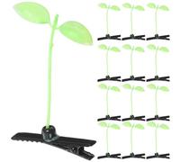 KICHOUSE Lot de 40 Pinces à Cheveux en Plastique Vert Légères de Soja, Accessoires de Coiffure Créatifs pour Filles à L'établissement Scolaire et Fête