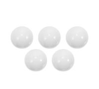 KICHOUSE Lot de 5 Billes de Roulette Rondes Blanches 16 MM Accessoire de Roulette Russe pour Table de Jeu Diamètre 16-20 Pouces Perles de Remplacement pour Fête et Bar