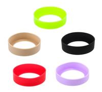 KICHOUSE Lot de 5 Manchons en Silicone Antidérapants pour Bouteilles Protection Isolante et Résistante 7 CM Housses Colorées pour Bouteilles INOX et Verre - Accessoires Sport et Plein