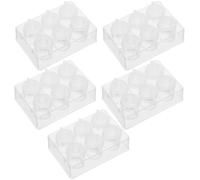 KICHOUSE Lot de 5 Plaques de Réaction de Laboratoire en Plastique à 6 Puits avec Couvercles Fond Plat Rectangulaire Matériel de Chimie pour Expériences Chimiques et Culture Cellulaire