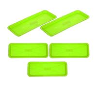 KICHOUSE Lot de 5 Plateaux Rectangulaires en PP pour Plantes, Soucoupes Élégantes Surface Lisse, Collecte d'eau Excédentaire, pour Arrangements Végétaux et Jardin