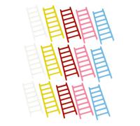 KICHOUSE Lot de 50 Échelles Miniatures en Plastique Multicolores Accessoires de Bricolage pour Maisonnettes et Décorations de Paysage Mini-Échelles Décoratives pour Jardin Miniature et