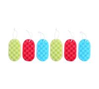 KICHOUSE Lot de 6 Éponges de Corps Exfoliantes Légères en Éponge D'algues pour Gommage Corporel Quotidien et Usage Voyage Couleur Aléatoire