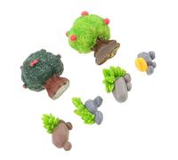 KICHOUSE Lot De 6 Figurines Miniatures en Pierre : Roches Artificielles Réalistes en Résine, Micro-Ornements Paysagers pour Jardins De Fées, Maisons De Poupées, Aquariums, Décoration De
