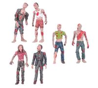 KICHOUSE Lot de 6 Figurines Zombies Statiques pour Garçons Poupées Mortes-Vivantes en Plastique Solide 10 CM Jouets Zombies pour Halloween et Jeux Garçon et Filles Accessoires Figurines