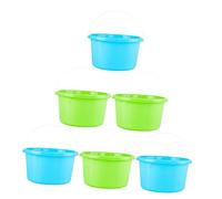 KICHOUSE Lot De 6 Mini Seaux De Sable pour Garçon Et Filles, Jouets De Plage en Plastique Colorés, Légers, Adaptés à La Plage Jardin, Jouet Créatif pour Moments De Jeu Extérieur Et Enfance Active