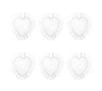 KICHOUSE Lot de 6 moules à fruits transparents : Moule à fraises en plastique en forme de cœur - Outil de jardinage réutilisable pour présenter vos fraises, vos collations ou créations