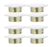 KICHOUSE Lot de 8 Couvercles Métalliques Dissimulés pour Gicleurs D'incendie, Plaques de Recouvrement Plates Blanches 8 Cm, Compatibles Systèmes Résidentiels et Commerciaux,