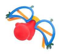 KICHOUSE Lunettes Clown Rouge Nez Drôle pour Adultes Accessoire Fête Carnaval Cosplay Humoristique Décoration Amusante pour Soirées Déguisées