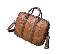 KICHOUSE Malbrisme De à Bandoulière Mallette Homme Mallette Rétro Mallette PU D'ordinateur Portable Messager Homme De Messager Classique Kaki Unité Centrale