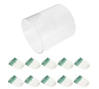 KICHOUSE Manchon de Lampe à Gaz Préformé Grand Format Abat-Jour en Verre Transparent Lot de 1 Set de Manchon à Kérosène Verts Résistant à la Chaleur Vent pour Lampe de Camping Extérieure