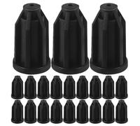 KICHOUSE Manchon de Roue de Meuble Rond en Plastique Pp Noir 40 Pièces, Inserts de Douille de Roulette Pivotante pour Mobilier de Bureau et Chaises à Tige de Roue