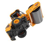 KICHOUSE Maquette de Camions de Chantier pour Garçon et Filles, Ensemble de 3 Véhicules de Construction à Inertie, Rouleau Compresseur, Excavatrice et Bulldozer en Plastique Sûr, Éducatif