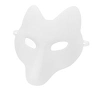 KICHOUSE Masque Vierge Blanc en Pu et Eva à Peindre, Taille Unique, Accessoire pour Événements Spéciaux et Mardi Gras
