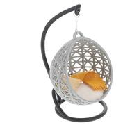 KICHOUSE Mini Chaise Balançoire Miniature Pivotante pour Maison de Poupée Modèle Décoratif Réaliste et Mobile Accessoire Miniature pour Décor Architectural et Collection