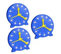KICHOUSE Modèle D'horloge Pédagogique 10 Cm Bleu Foncé, Lot de 3 Pièces Aiguilles Mobiles Dont Seconde Amovible, Outil d'apprentissage du Temps pour Garçon et Filles, Matériel Éducatif