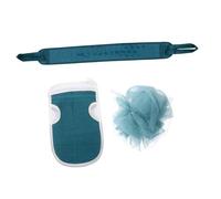 KICHOUSE Moufles Exfoliants Corps en Fibres Végétales, Lot de 3 Set de Set de Pièces pour Douce et Massage du Dos, pour Toute la Famille