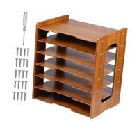 KICHOUSE Organisateur De Bureau Bac à Papier Couches Trieur De Courrier Bacs à Papier Empilables Porte-Documents pour Maison Et Bureau