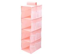 KICHOUSE Organisateur de Rangement Suspendu Tissu Non Tissé Rose Protection L'humidité, 4 Couches, pour Armoire et Dressing