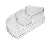 KICHOUSE Organisateur De Vernis à Ongles en Acrylique Transparent 3 Niveaux 36x26x10 Cm, Présentoir Surélevé Polyvalent, Rangement Cosmétique pour Parfums Et Maquillage, Bureau Salle De Bain