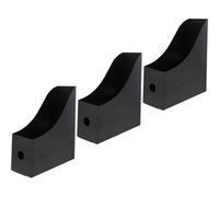 KICHOUSE Organiseur de Bureau Réutilisable à Dossiers Noir en Pp 3 Pièces pour Rangement Bureaux D'études et D'école